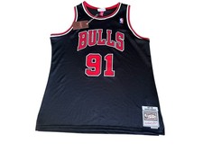 NBA 1997-98 Chicago Bulls Dennis Rodman Mitchell Ness Jersey XL Swingman