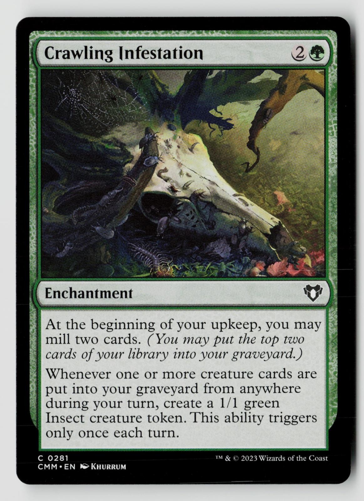 Crawling Infestation 281 Common Commander Masters Magic: The Gathering Near Mint