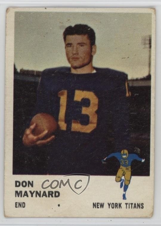 1961 Fleer Don Maynard #215 Rookie RC HOF 1q7