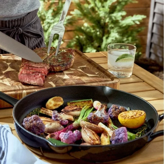 All-Clad Enameled Cast Iron 12 Inch Skillet Pan Induction Oven Safe *NEW*