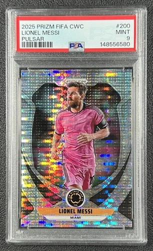 LIONEL MESSI PSA 9 2025 PANINI PRIZM FIFA CLUB WORLD CUP #200 PULSAR MIAMI 6580