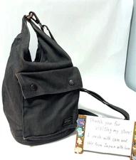 PORTER Yoshida BagSMOKY 2Way Shoulder Bag Black Canvas Japan Made Rare