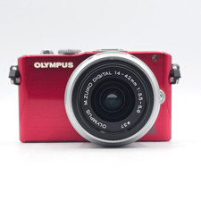  N Mint SC/2900 OLYMPUS PEN Lite E-PL3 Red Digital Cam 14-42mm F3.5-5.6 From JP
