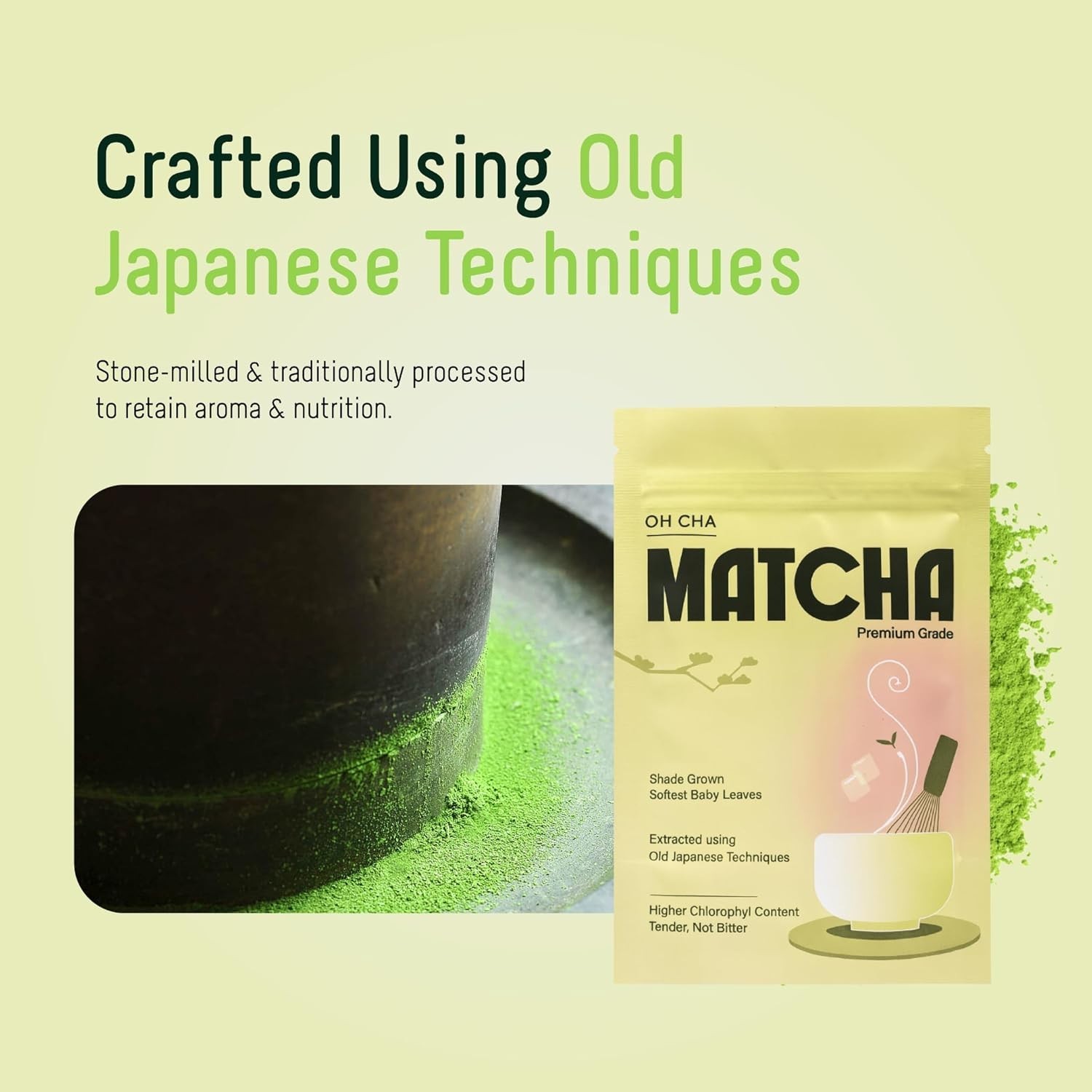 OH CHA -Japanese Matcha Tea Powder  Pure Authentic Matcha Green Tea Powder 150GM