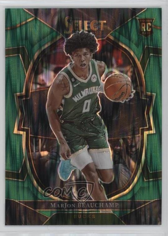 2022-23 Panini Select Concourse Green Shock Prizm MarJon Beauchamp #75 Rookie RC