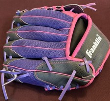 Franklin Mesh Tek Baseball Glove Girls RHT Youth Sz 9 1/2" 22867 Pink Purple