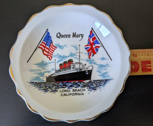 ~ 1971 ~ Queen Mary SoCal ~ 4-1/2" Schmuckschale ~ Gedenkausgabe zur Eröffnung