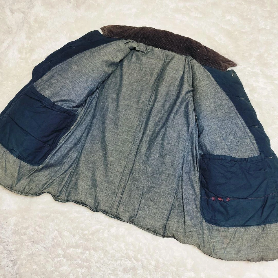 Chaqueta de plumón índigo 45 rpm bordado R talla 3 para hombre regalo vintage de Japón Foto 4 de 4