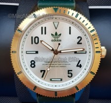 WATCH · ADIDAS GREEN LEATHER STRAP · BRAND NEW IN BOX