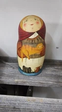 Russian Matryoshka - Wooden Nesting Dolls - 5 Pieces Unique Coloring 