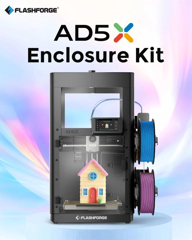 FLASHFORGE AD5X 3D Printer Enclosure Kits Safer and Quieter Cover Protection DIY - Image 2 of 4