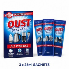 OUST All Purpose Descaler Coffee Kettle Iron Limescale Remover 3 Sachets, 1 Pack
