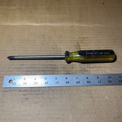 Vintage Stanley 100 Plus 64-103 3 PT Phillips Head Screwdriver USA Made 8 