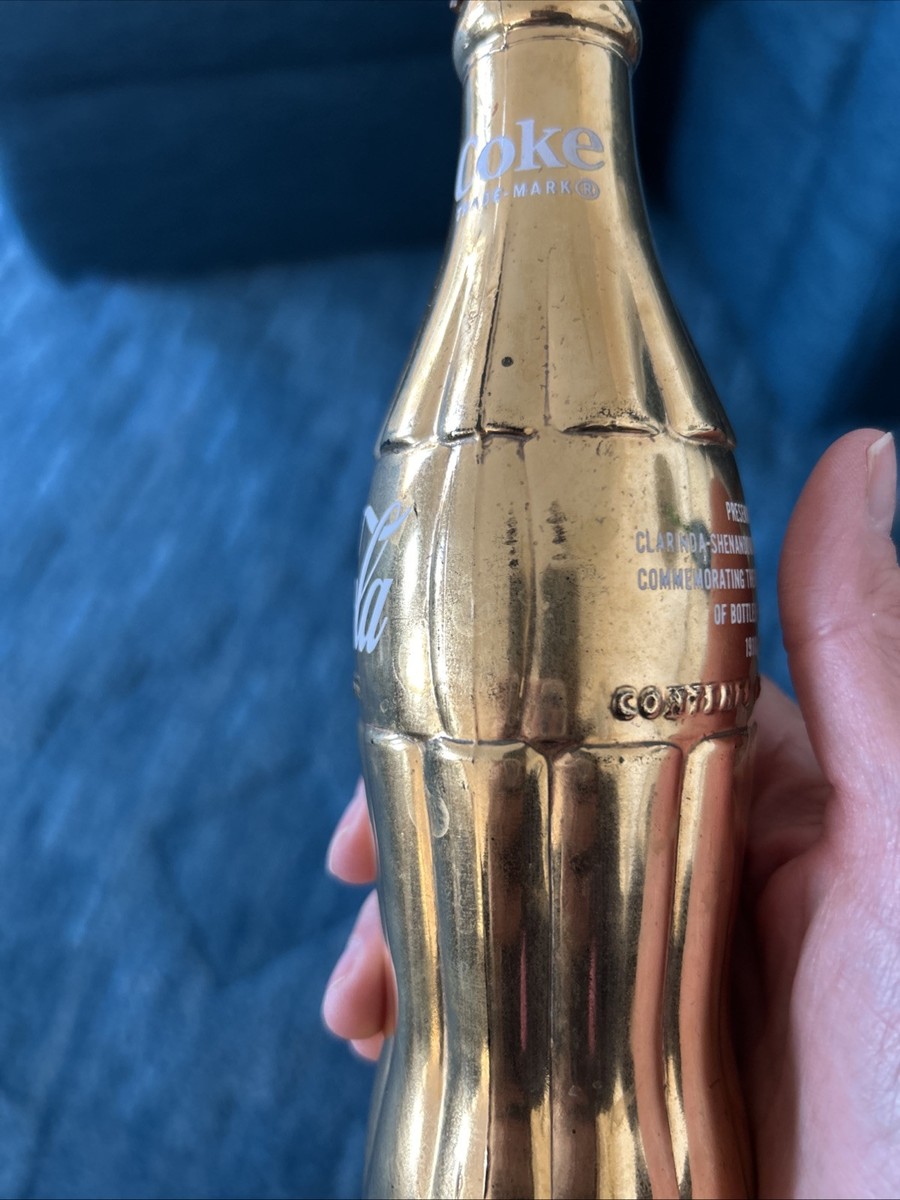 Gold Coca Cola 50th Anniversary 1910-1960 Bottle 7.75” H | eBay