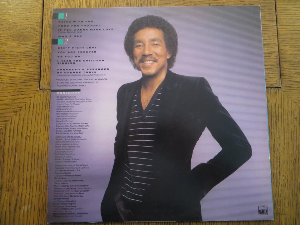 Smokey Robinson – Being With You - 1981 - Tamla T8-375M1 Vinyl LP VG+/VG+ - Image 2 of 4