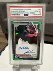 2024 Bowman Chrome Sapphire Walker Jenkins Green 1st Auto PSA 10 Twins