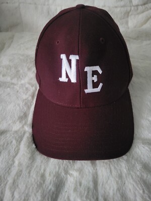 Baseball Cap Richardson Pro Model 512  Snapback Hat Wool  ''N E'' initial Red Wine
