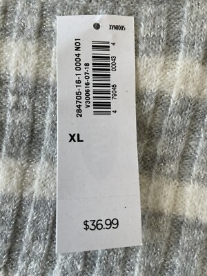 Old Navy Women's XL Cozy PO Grey Stripe Sweater NWT | eBay
