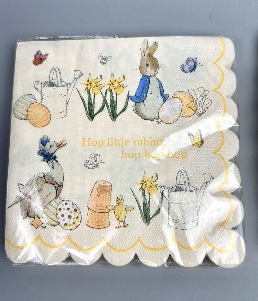 Beatrix Potter Peter Rabbit Napkins Meri Meri 2 Packs of 20 Easter Bunny - Image 2 of 4
