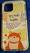 Cell Phone Case Cover IPhone "you make me Happy" a heart & Cat on the cover NEW