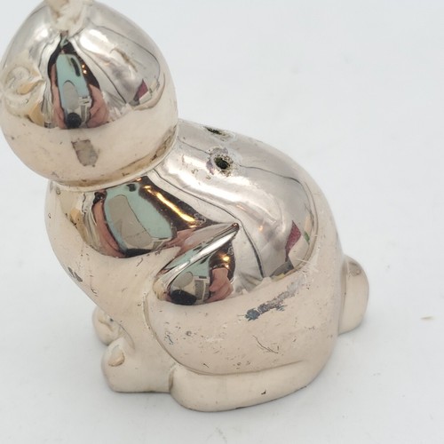 Pottery Barn Silver Plated Bunny Rabbit Replacement Pepper Shaker Easter Dinner - Picture 5 of 5
