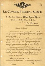 SWISS POLITICIANS Edmund Schulthess & Adolf von Steiger autographs, special lett SWISS POLITICIANS Edmund Schulthess & Adolf von Steiger autographs, special lett