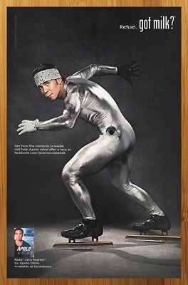 2011 Apolo Ohno GOT MILK? Print Ad/Poster Olympics Speed Skating Pop Art 00's