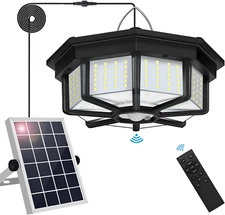 Solar Shed Light Indoor Outdoor, 288LED Solar Powered Motion Sensor Pendant Ligh