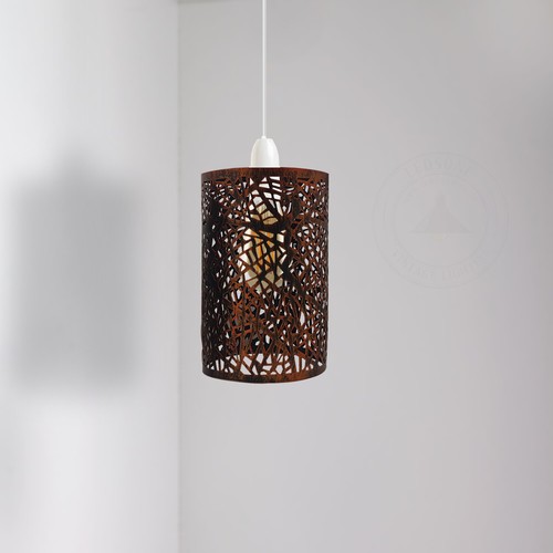 Metal Cylinder Easy Fit Lampshade Ceiling Pendant Light Shade Wire Cage Lighting - Picture 103 of 150