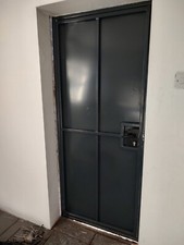 Security Gate, Framed Gate, Sheeted Gate, Metal Door with Locinox  lock.