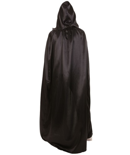 Adult Women's Hooded Cape Black Costume HC-780 - Picture 5 of 8