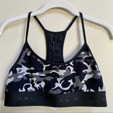 NWT KORAL Sweeper Versatility Sports Bra Black Camo Size Large