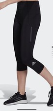 Adidas Women's Own the Run 3/4 Running Black Leggings (H13250) Size XL. NWT.