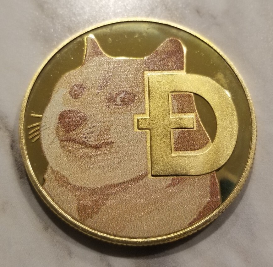 犬ドージ 1pc Gold Dogecoin Coin (Commemorative Coin) Dog Pattern Dog