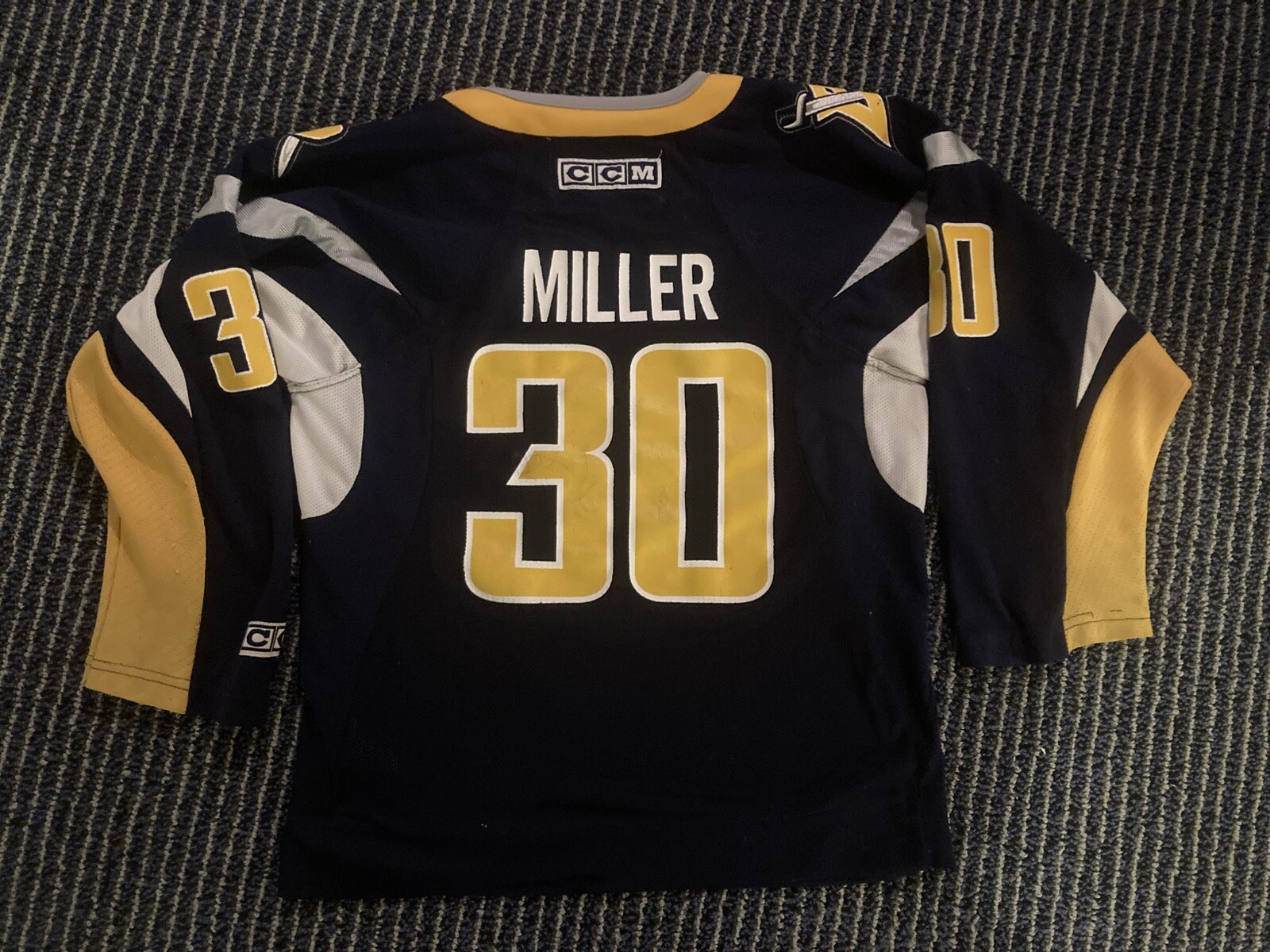 Ryan Miller Buffalo Sabres Slug Jersey Home Youth NHL CCM Small/Medium