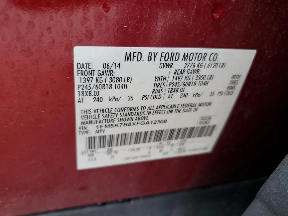 Used Seat Rear fits: 2015 Ford Explorer Grade A Foto 4 de 4