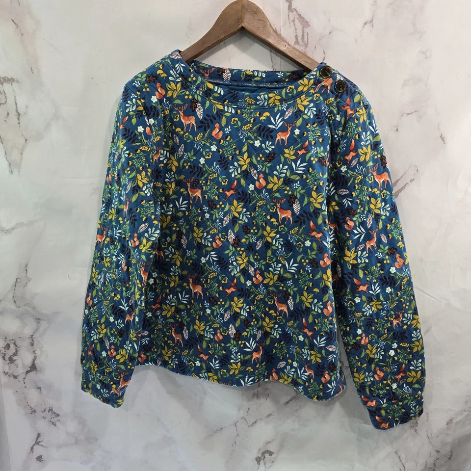 Sudadera Talbots Pullover Mujer Grande Woodland Ditsy Acolchada Zorro Ciervo Bellota Foto 2 de 4