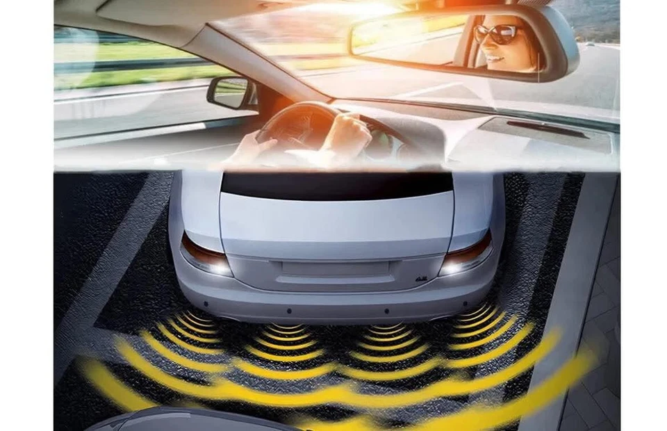 KIT 4 SENSORI DI PARCHEGGIO CON DISPLAY LED + SUONO COLORE NERO - Immagine 3 di 3