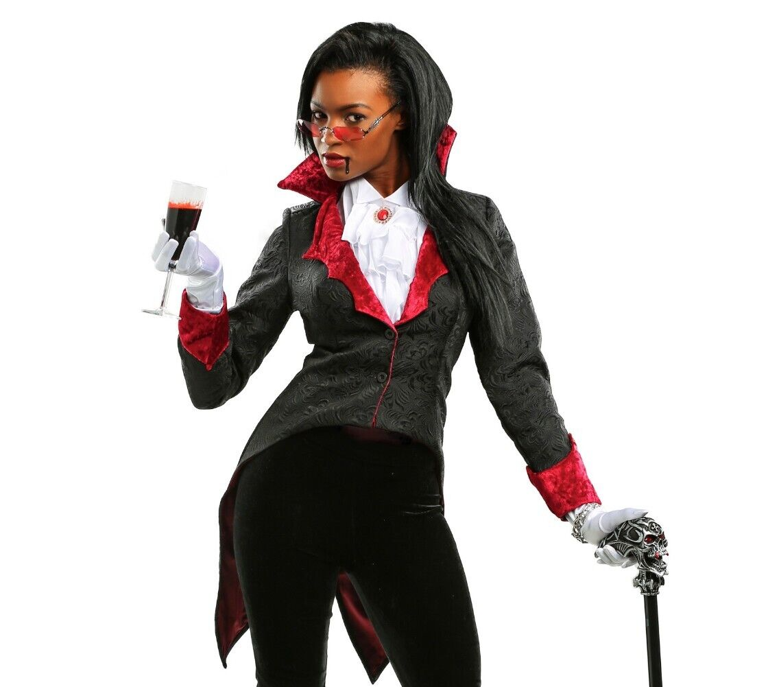 Funny Fashion Vampir-Lady Gothic Kleid – Schwarz, Größe 36-38, Aus Polyester, Für Karneval & Halloween