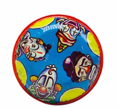 Noisemaker clown circus tin noise maker vtg antique carnival Newark Emmett Kelly