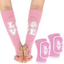 Volleyball Knee Pads and Volleyball Arm Sleeves with Protection Pad Forearm E...