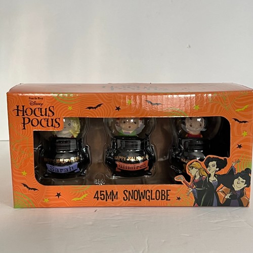 Disney Hocus Pocus 45mm Halloween Snow Globe Set Sanderson Sisters NEW