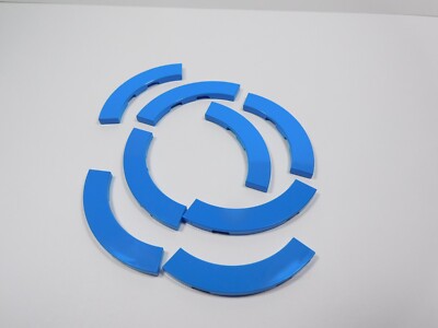 LEGO 8 Dark Azure 4x4 Smooth Macaroni Tile Plates N5