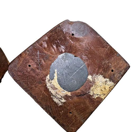 Lotto 2 Fermalibri Vintage MCM Recuperato Legno Massello Burl Pesante 5"x3,75" Circa Usato in Ottime Condizioni - Foto 14 di 22
