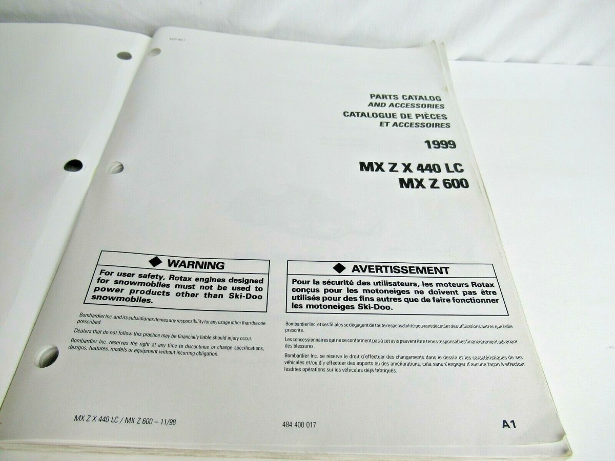 Ski-Doo/ Bombardier 1999 MX Z X 440 LC/ 600 484-400-017 | eBay