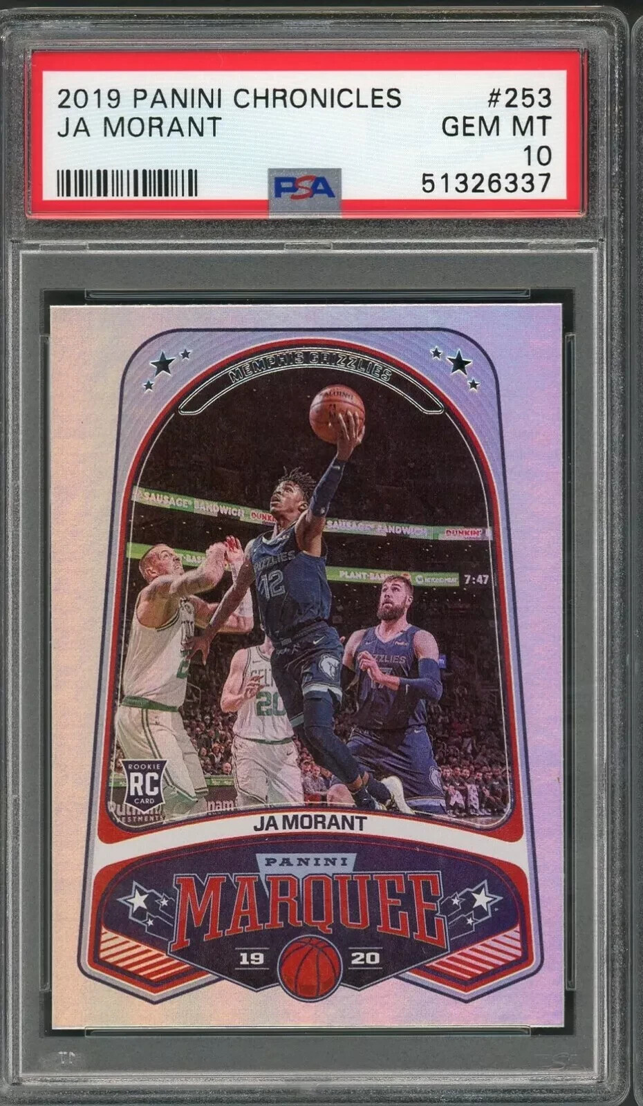 Ja Morant 2019 Chronicles "Marquee" Rookie #253 - PSA 10 - GEM MINT
