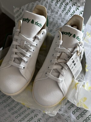 Size 6 - adidas Sporty & Rich x Stan Smith White Green