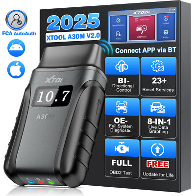 XTOOL A30M Wireless BT Bidirektionales Scan-Diagnosewerkzeug Codeleser ABS SAS