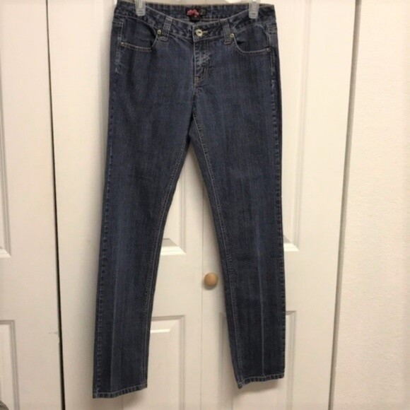 Rue 21 Blue Low Rise Skinny Jeans with 4 Pockets Jr Size 7