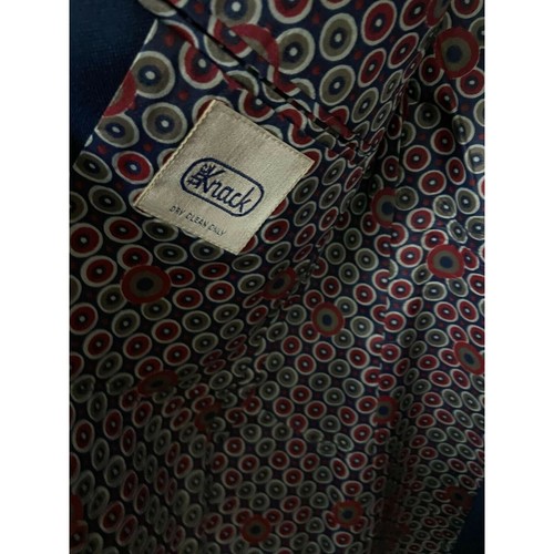 #3707 Knack mens Y2K VTG BLUE polyester sport coat size 38R - Picture 6 of 8
